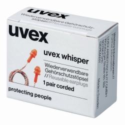 Gehörschutzstöpsel whisper mit Kordel in Minibox VE=50 Paar