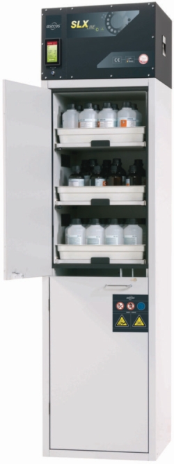 Air-circulating SL cabinet SLX-Classic 2300x600x615mm, Body RAL7035, door(s) RAL7035 6x shelf pull-out with PP tray