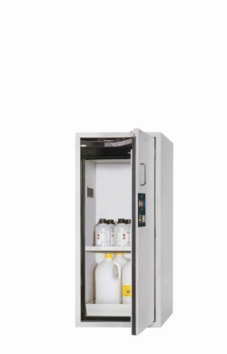 Safety cabinet type 90 596x616x1298mm, RAL7035, 1x flat base, 1x perforated sheet insert, 1x bottom tray