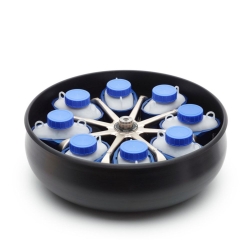 Swing-out rotors with oval buckets for bioprocessing centrifuges BIOS 16