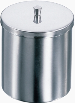 Dosen mit Deckel, 100 X 100 mm (Ø X H), rostfreier Edelstahl