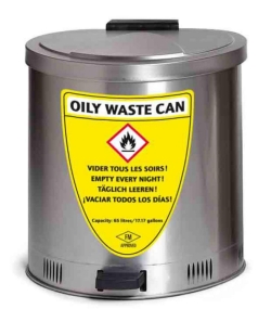 Waste container 65 l for cleaning cloth, stainless steel