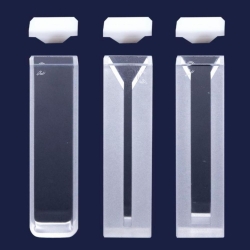 Macro cuvettes 12.5 x 12.5 x 45 mm ES Quartz, 3.5 ml, PTFE cap pack of 2