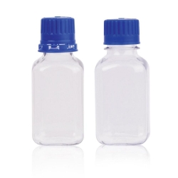 Medienflaschen 30 ml, viereckig PETG, steril, VE=24