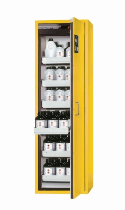 Safety cabinet S-CLASSIC-90 WDASR 596 x 616 x 1968 mm (WxDxH), RAL 1004 6 x pull-out tray, 1 x base sump tray