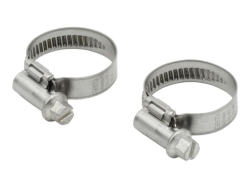 Hose clamps, size 3 clamping range 16-27 mm for fabric hose 12 mm / 1/2" l.w., pack of 2