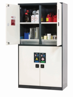 Chemical cabinet CS Classic CS.195.105.MM.4WD 1055 x 520 x 1950 mm (WxDxH) 2x shelves, 2x perforated tray insert,