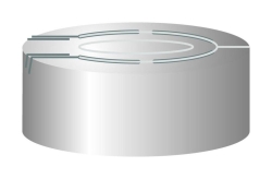 Aluminum Full Tear-Off Caps N 20, silver butyl dark grey/center PTFE lamination grey, hardness: 50° shore A,thickness: 3 mm, pa