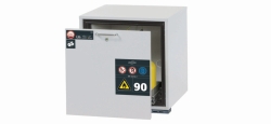 Safety fundament cabinet type 90, UB90.060.059.S with 1 drawer, RAL 7035 light grey, 590x570x600mm, incl. 1x drawer tray, 1x pe