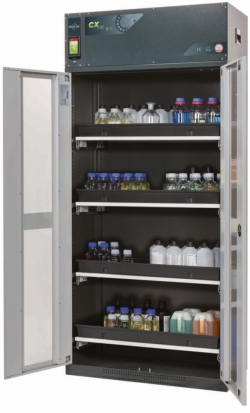 Recirculating Filter Cabinet CX-CLASSIC-G 1055x520x2290mm (WxDxH), RAL 7016/RAL 7035, 4x pull-out shelf with tray (PP)