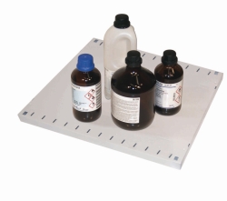 Shelf 484x491x30mm sheet steel powder-coated RAL 7035