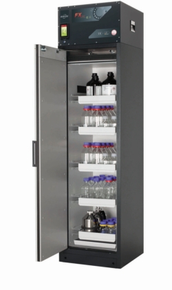 Recirculation filter cabinet FX-PEGASUS-90 599x615x2294 (WxDxH), body RAL 7016, hinged door RAL 7035, 5x drawer, 1x bottom sump