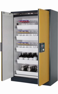 Saftey cabinet Q-CLASSIC-90 WD 1200 x 615 x 1955 mm (WxDxH), RAL 7016/RAL 1004, 4 pull-out shelves