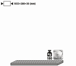 Grid as storage level 180kg galvanised steel 1200mm