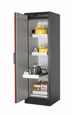 Saftey cabinet Q-PEGASUS-90 599 x 615 x 1953 mm (WxDxH), RAL 7016/3020, 4x drawer, 1x bottom collecting sump