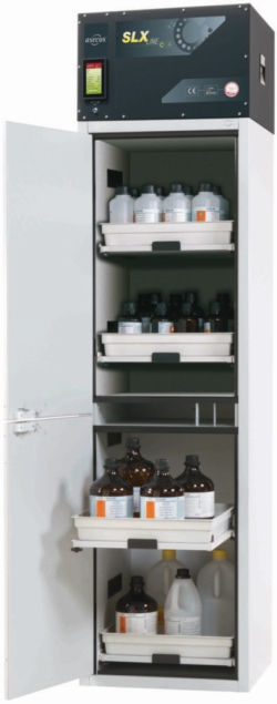 Air-circulating SL cabinet SLX-Classic 2300x600x615mm, RAL 7035/7035, 4x pull-out shelf, with plastic sump