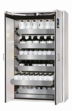 Safety cabinet S-CLASSIC-90 WDAS 1196 x 616 x 1968 mm (BxTxH), RAL 7035/7035 6x drawer, 1x bottom collecting sump