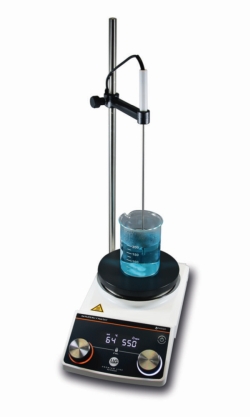 Magnetic stirrer Hei-PLATE Mix n Heat Core+, LLG Premium Line, incl. temperature sensor Pt1000 with holder, support rod and s