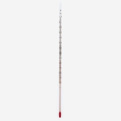 Thermometer -20...+50:1°C glass, solid stem, red liquid
