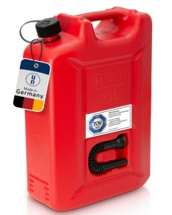 Kraftstoff-Kanister PROFI (UN) 20L rot,UN-Zulassung,PE-HD,schwarzes Zubeh&ouml;r