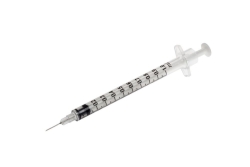 BD Plastipak syringes 1 ml, PP, shrink-wrapped short ground needle, 27 G 3/8", 0.40 x 10 mm, gamma-sterilized, pack of 100