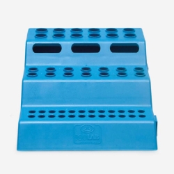 microtube rack - P.P - for 0,2/0,5/1,5 ml tubes - 3 tiers - blue