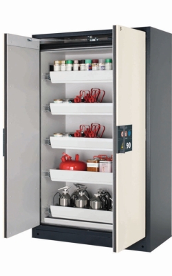 Saftey cabinet Q-PEGASUS-90 WDAC 1193 x 615 x 1953 mm (WxDxH), RAL 7016/9010, 5 extracts