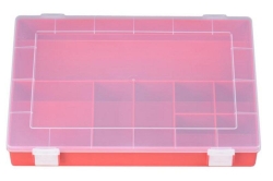 Sortimentskasten, PP, rot 8 F&auml;cher, 335x225x55 mm