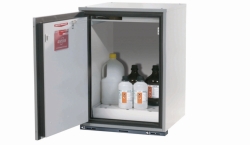 Safety Base Cabinet UB-T-90 RAL 7035/7035, 593x600x800 (HxWxD) 1x perforated plate insert, powder-coated sheet