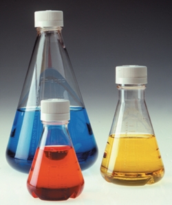 Erlenmeyerkolben Nalgene™, mit Vollverschluss, PETG, steril, mit Schikanen