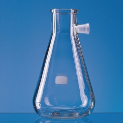 Filter flasks, Boro 3.3, with lateral socket
