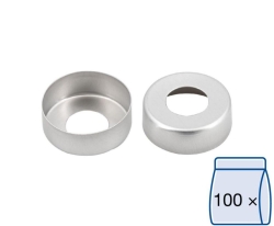 Alu-B&ouml;rdelkappen N 20 ohne Dichtscheiben, walzblank, Lochkappen ohne Abrei&szlig;scheibe, VE=100