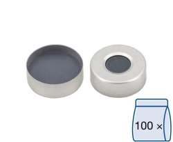Aluminium flare caps N 20-L with sealing washers, bright rolled PU=100