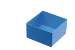 Einsatzbox 108x108x63 mm blau, PS