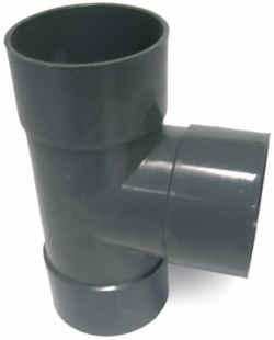 T-piece, PVC, Ø 75m build size 0075