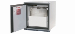 Saftey base cabinet UB-T-90 TL 600x593x574 (HxWxD), RAL 7035, incl. pull-out sump