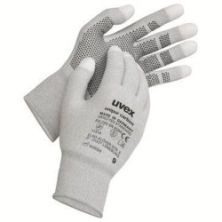 Nylon knit gloves Unipur carbon, size 9, few