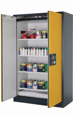 Saftey cabinet Q-CLASSIC-90 WD 1200 x 615 x 1955 mm (WxDxH), RAL 7016/RAL 1004, 4 shelves,
