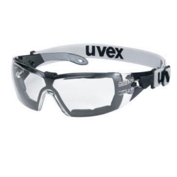 Protection spectacles pheos guard 9192 colour: black/grey, lenses:PC colourless, UV 2C-1,2, supravision extreme, with bandeau