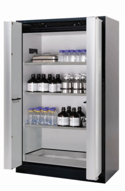 Safety cabinet -Phoenix-90 FD fold door, 1193x615x1953mm, incl.3 shelves, 1 tray