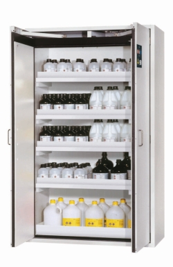 Saftey cabinet S-CLASSIC-90 WDAS 1200 x 615 x 1968 mm (WxDxH), RAL 7035, 4 tray shelves,