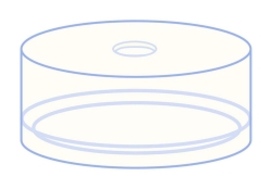 Cap N 20, PE, for crimp neck vials with beveled top N 20, transparent, center hole pack of 100