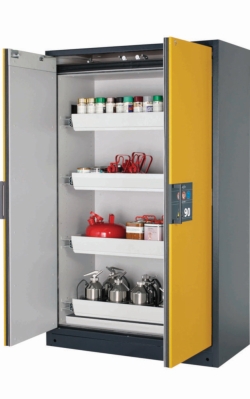 Saftey cabinet Q-CLASSIC-90 WD 1200 x 615 x 1955 mm (WxDxH), RAL 7016/RAL 1004, 4 pull-out shelves