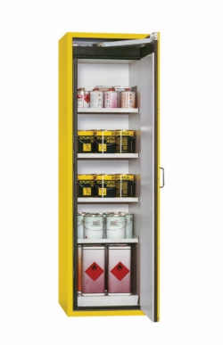 Saftey cabinet S-CLASSIC-90 WDR 596x616x1968mm (WxDxH), RAL 1004, 4 shelves, 1 perforated metal plate insert,