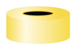 Aluminium crimp caps N 20, gold center hole, pack of 100