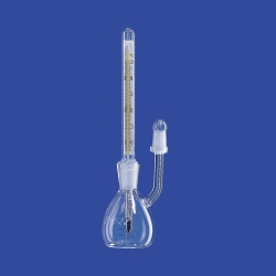 Pyknometer nach Gay-Lussac, Borosilikatglas 3.3, justiert, mit Thermometer und Seitenkapillare