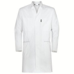 Mens laboratory coat, size 106/110 white, 65% polyester / 35% cotton, 1/1 arm, type 81510