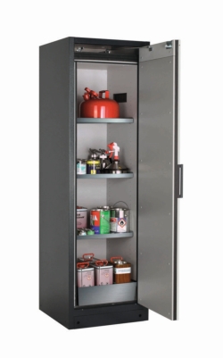 Safety cabinet Q-PAGASUS-90 WDACR 599x615x1953mm, RAL 7016/7035 3 shelves, 1 perforated plate, 1 bottom tray