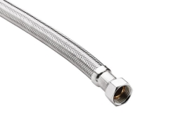 2 m Flexible braided tubing G 3/4" (-30...+100 °C) with 2 straight fittings with cap nut