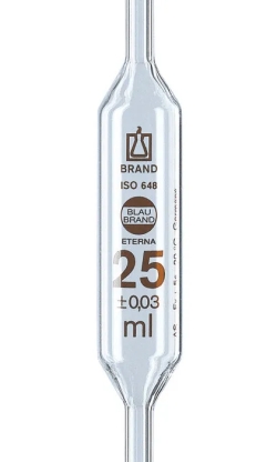 Volumetric pipettes, AR-glas<sup>&reg;</sup>, class AS, 1 mark, amber graduation